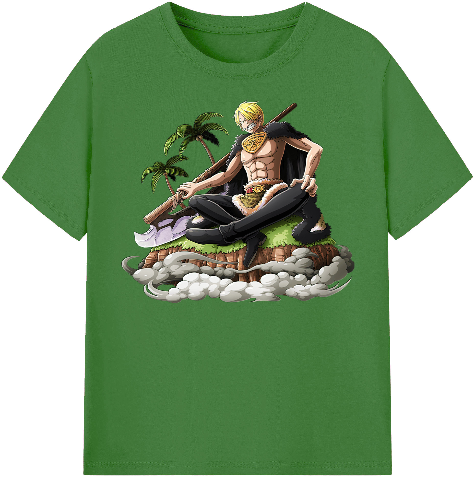 （画像用） ワンピース サンジ ONE PIECE Sanji レディースカジュアルプリントTシャツ（綿100％）